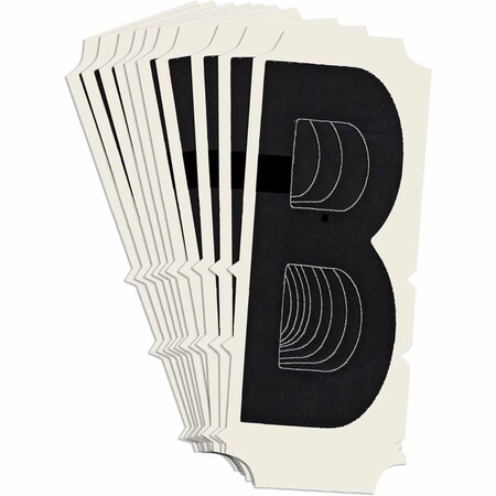 Brady Quik-Align 6450 Series Polyester 2 in Lbl Legend: B Black 10PK 6450P-B